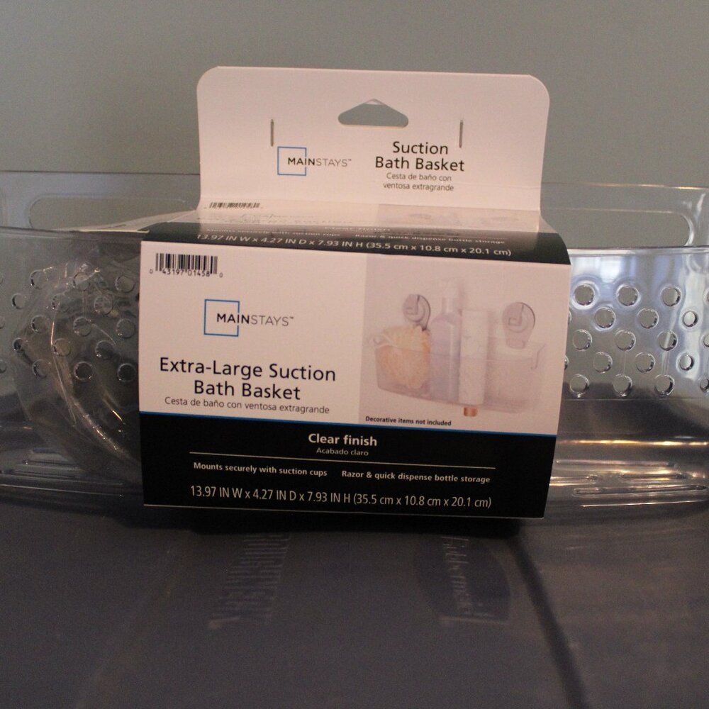 Mainstays Extra Large Suction Bath Basket New